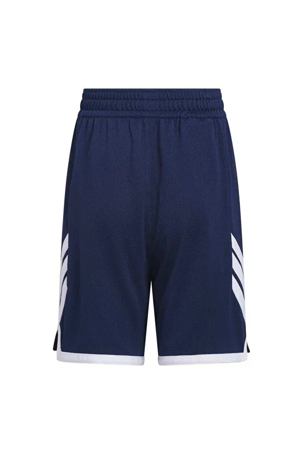 Детские спортивные шорты для девочек с принтом Adidas, Navy Blue — фото 3