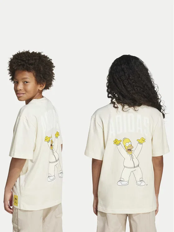 Футболка loose fit The Simpsons Graphics Adidas, бежевый — фото 2