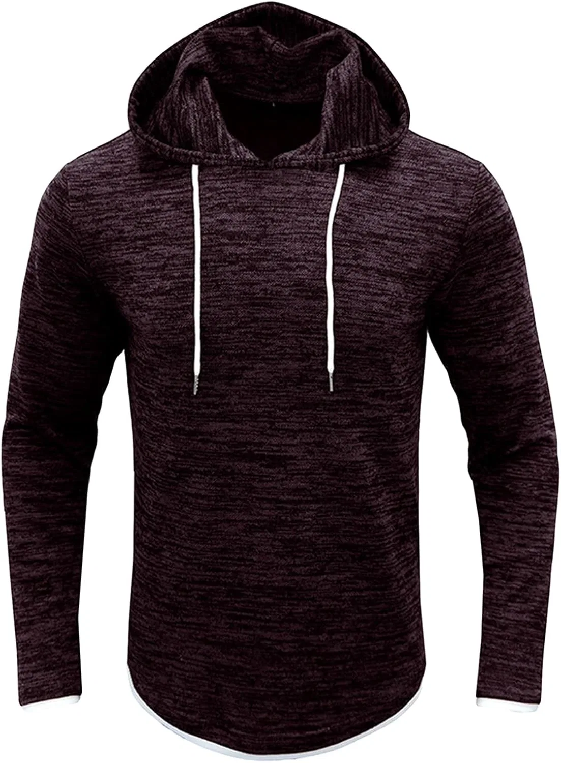 Мужская повседневная футболка с капюшоном Solid Color, Purple