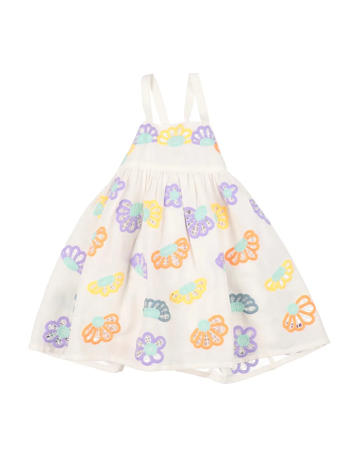 Детское платье для девочек с цветочным принтом Stella Mccartney Kids, белый