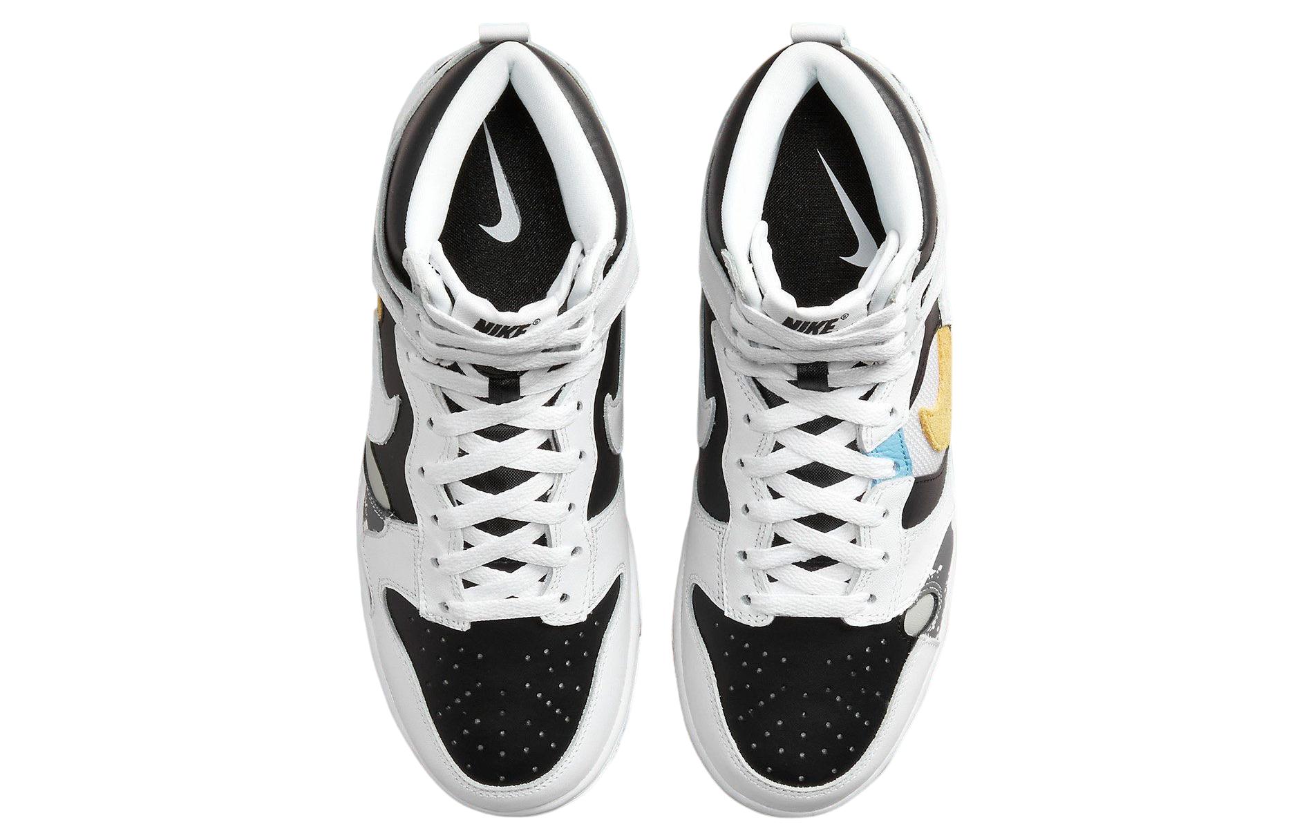 Кроссовки Nike Dunk High, белый/черный — фото 4