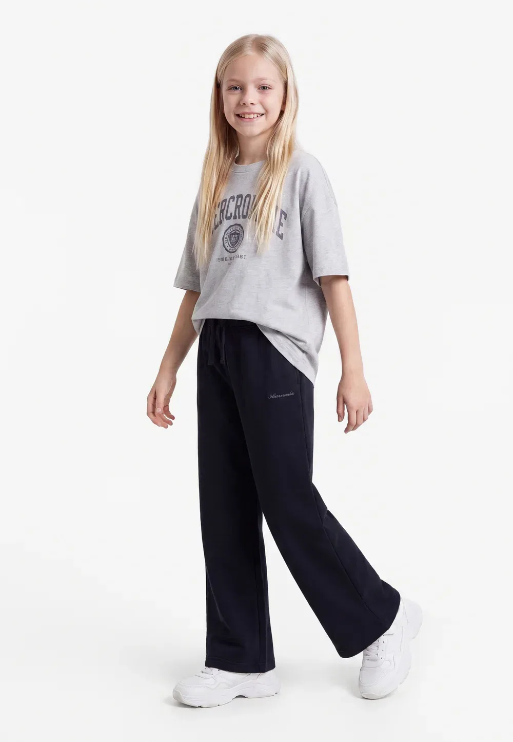 Незаменимые спортивные брюки с широкими штанинами Abercrombie & Fitch, Anthracite