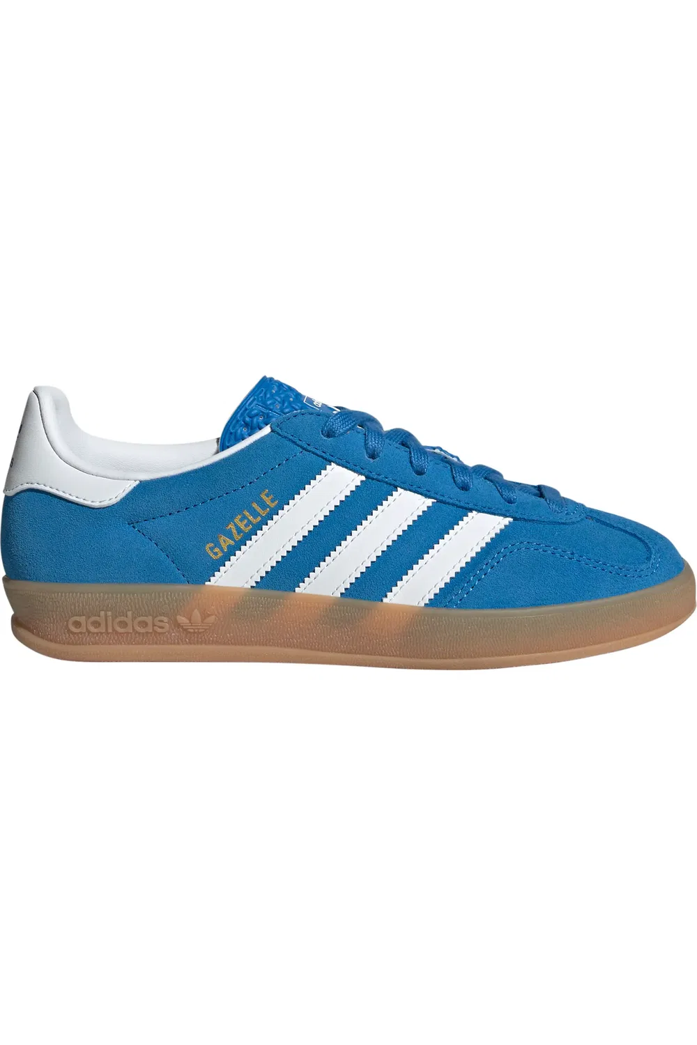 Детские кроссовки повседневные Gazelle Indoor adidas, Bluebird/White/Gum — фото 4