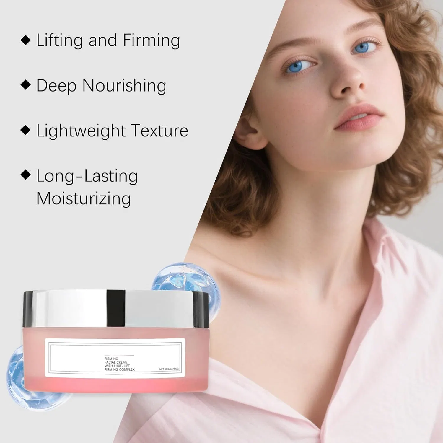 Крем для лица лифтинг-фирминг Champagne Lift Firming Face Cream, Raevior, 50г, 1pcs — фото 4
