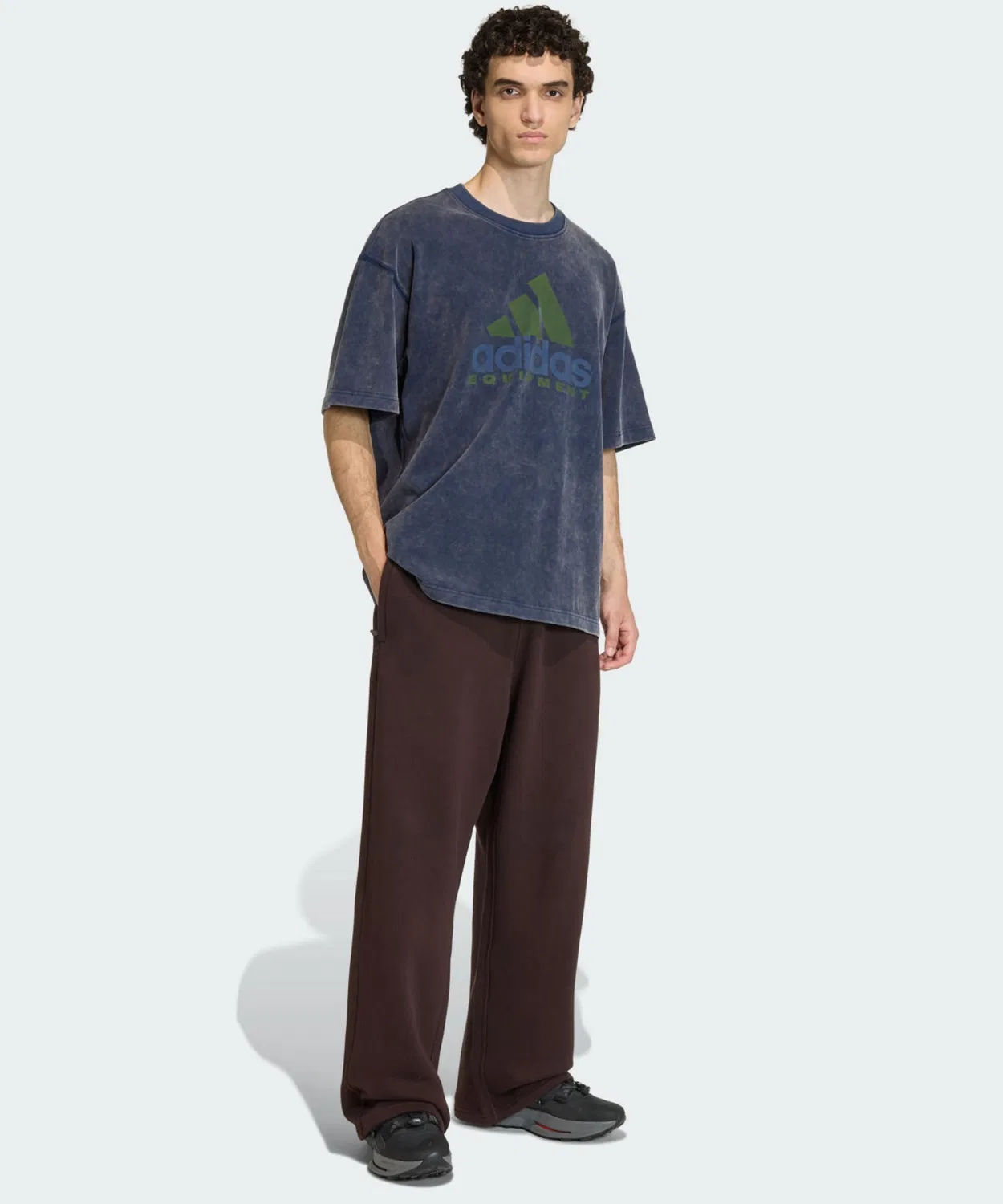 Мужская футболка с принтом EQT TEE Adidas Originals, Blue — фото 4