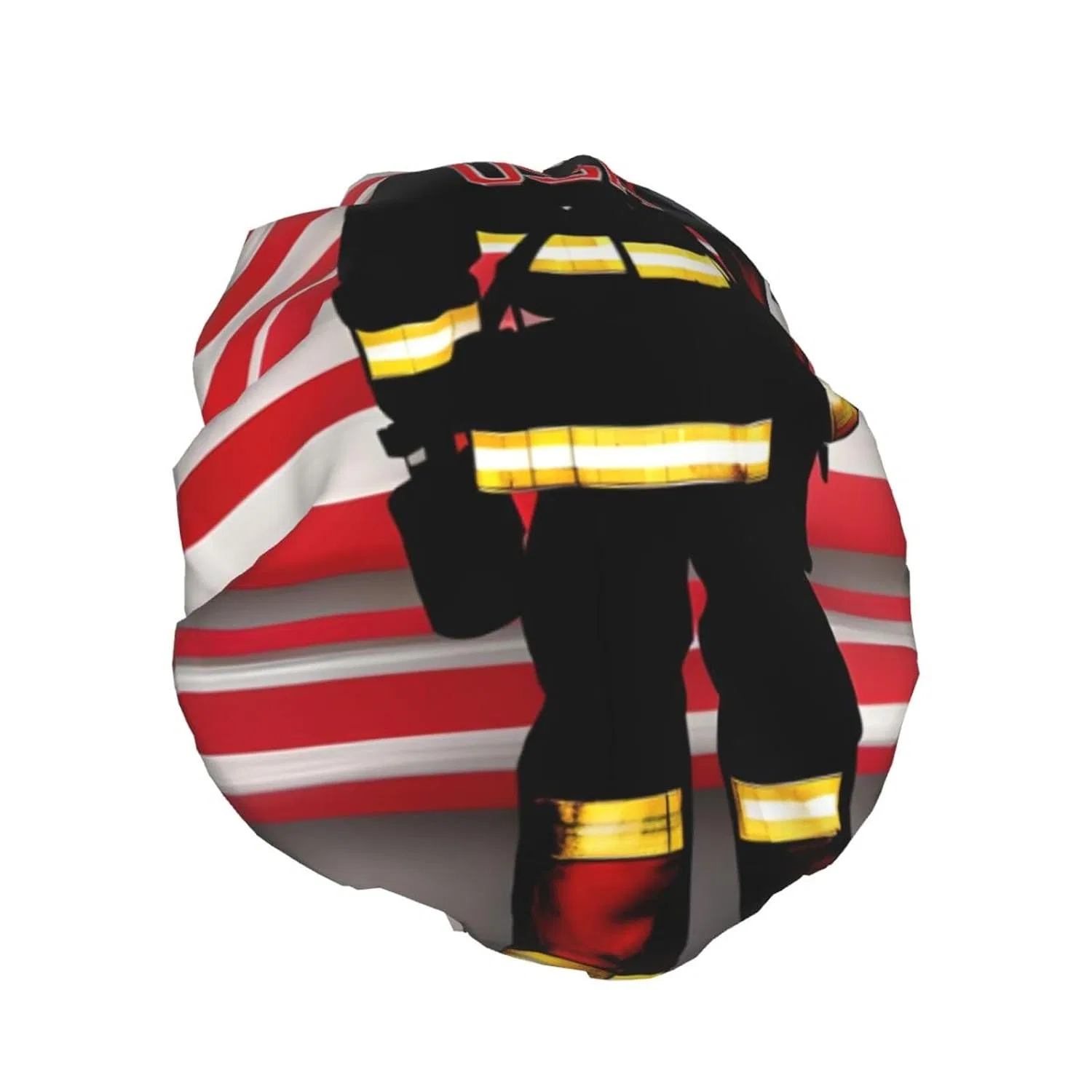 Шапочка для душа, Firefighter USA Flag, PULaif, двойной слой, Red Stripe Firefighter USA-Flagge — фото 2