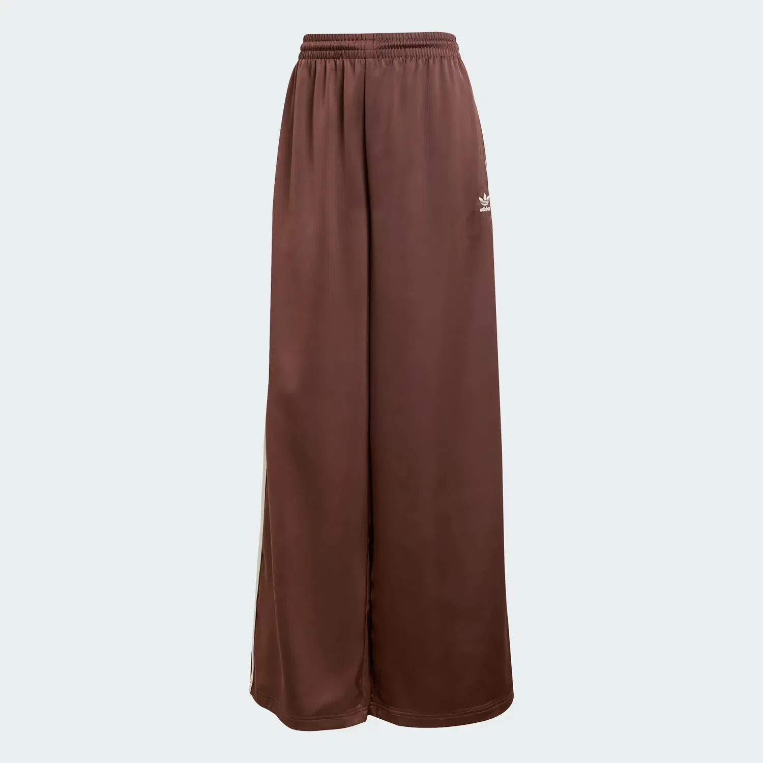 Женские спортивные брюки из атласа Adicolor Adidas Originals, рыже-коричневый/кремово-белый — фото 4