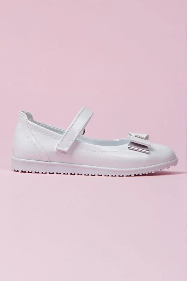 Детские балетки для девочек с ортопедической стелькой Anılfashion, White — фото 3
