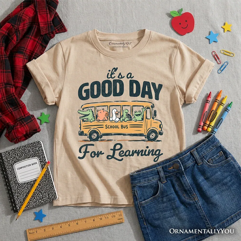 Детская футболка с принтом школьного автобуса School Bus Student Youth T-Shirt OrnamentallyYou, White — фото 2