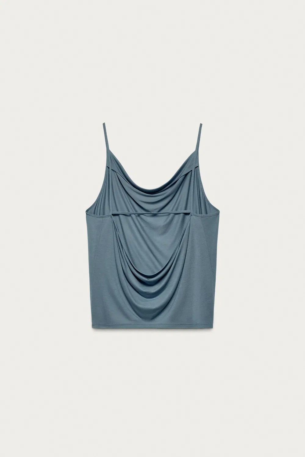 Топ с драпировкой от Marisa Berenson и Zara, Mid-Blue — фото 2