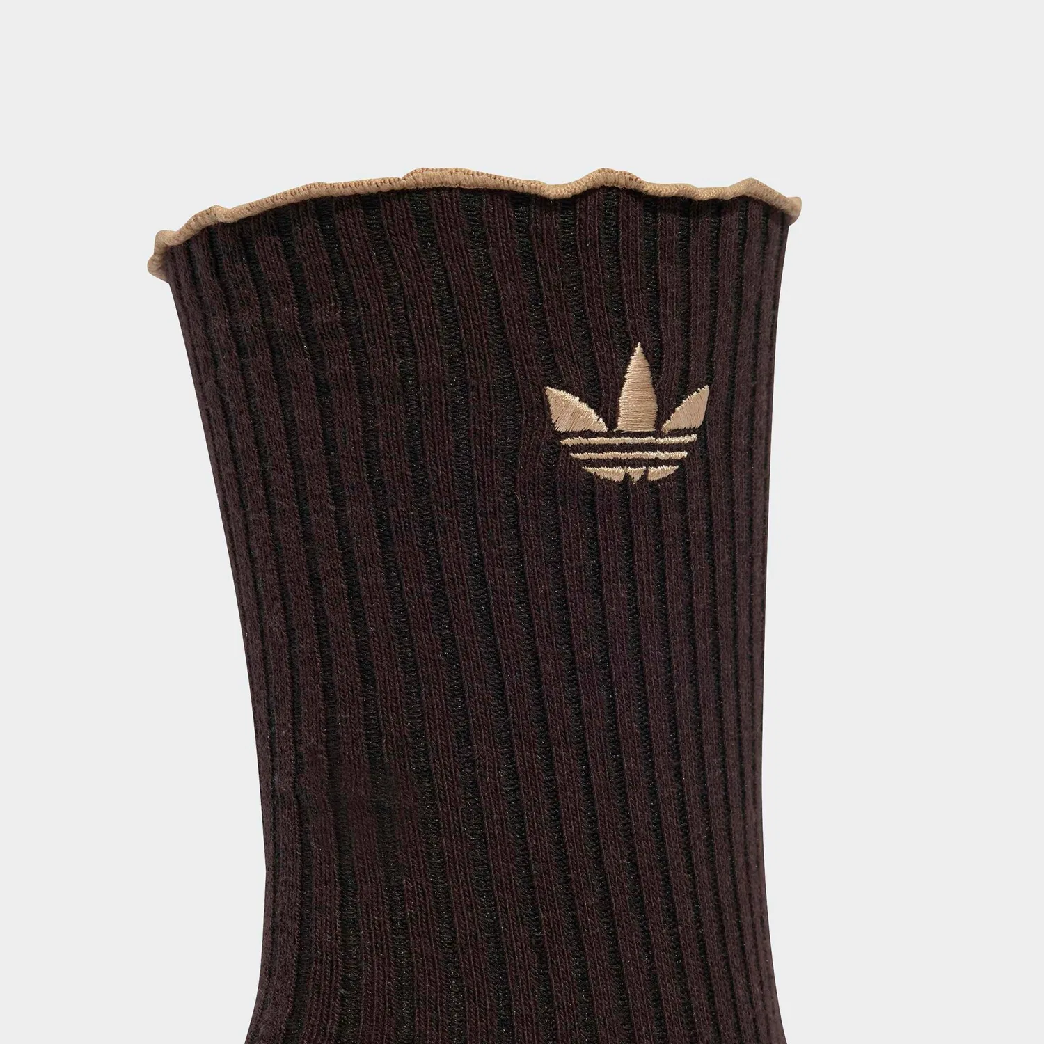 Женские спортивные носки с воланами Adidas Originals, Magic Beige/Aurora Coffee — фото 4