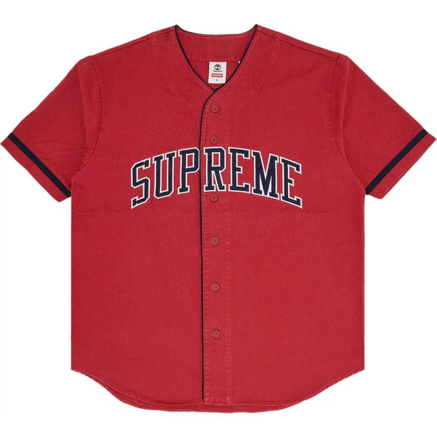 

Рубашка Supreme x Timberland Baseball, красный
