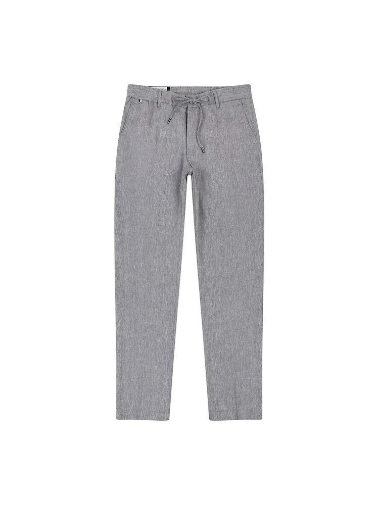 Чиносы из льняной смеси, Modern Fit BOSS, Silver — фото 4