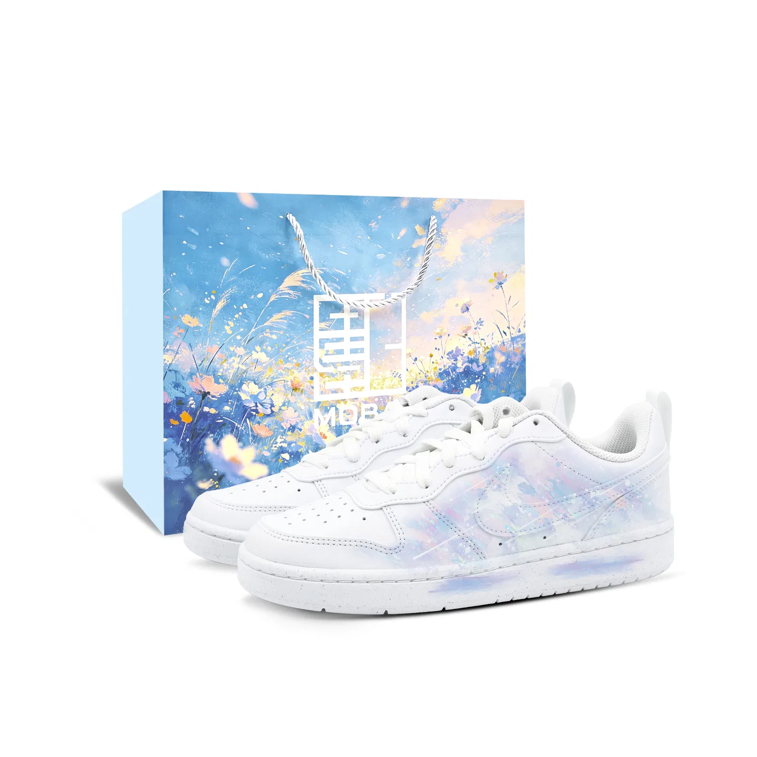 Детские кеды для скейтбординга с принтом, Purple White, Nike