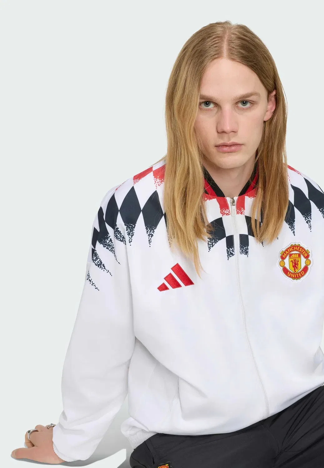 Спортивная куртка стадиона «Манчестер Юнайтед» - клубная одежда Adidas Performance, White — фото 4