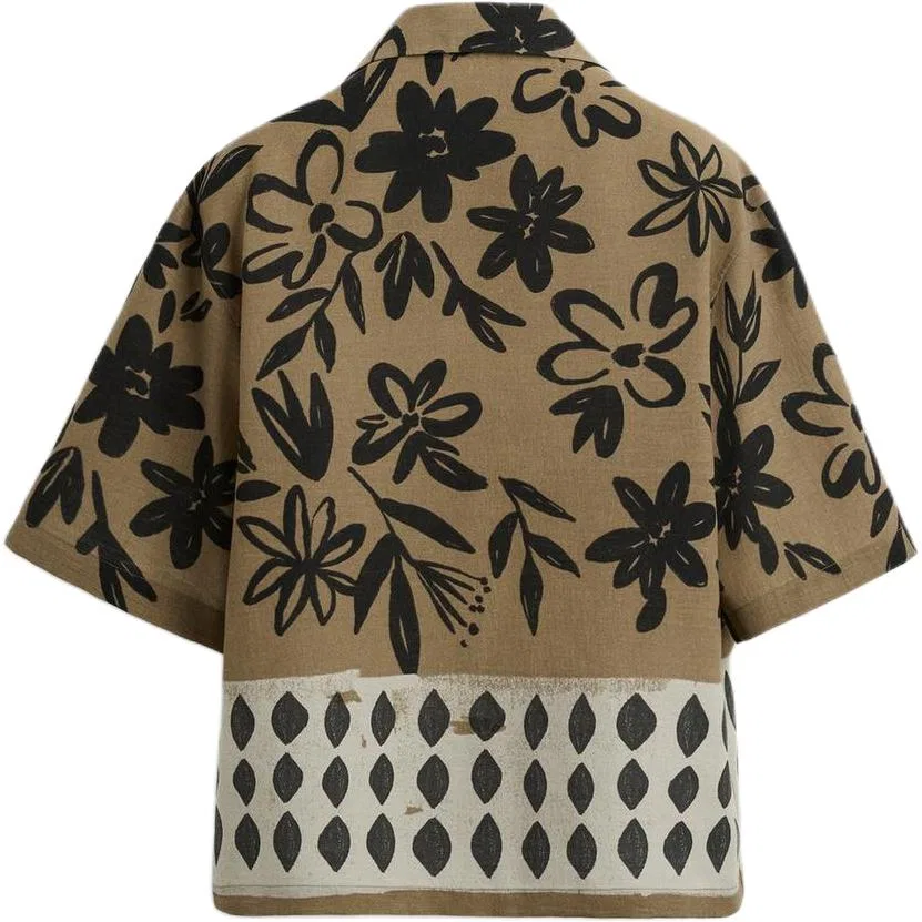 Мужская рубашка с отложным воротником Tan Lapel Moderate ZARA, Tan — фото 3