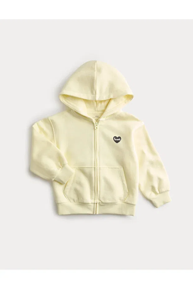 Детское худи для девочек хлопковое loved Marks & Spencer, Yellow