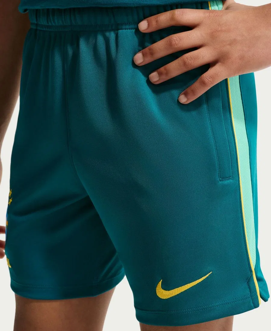 Спортивные шорты с застежкой-молнией и технологией Dri-FIT Nike Brazil Academy Pro, Teal Green — фото 3