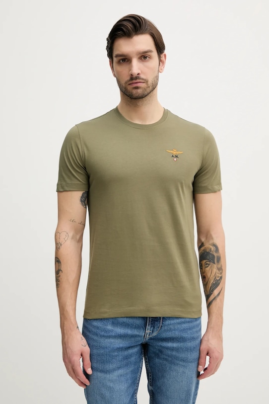 

Хлопковая футболка Aeronautica Militare, зеленый
