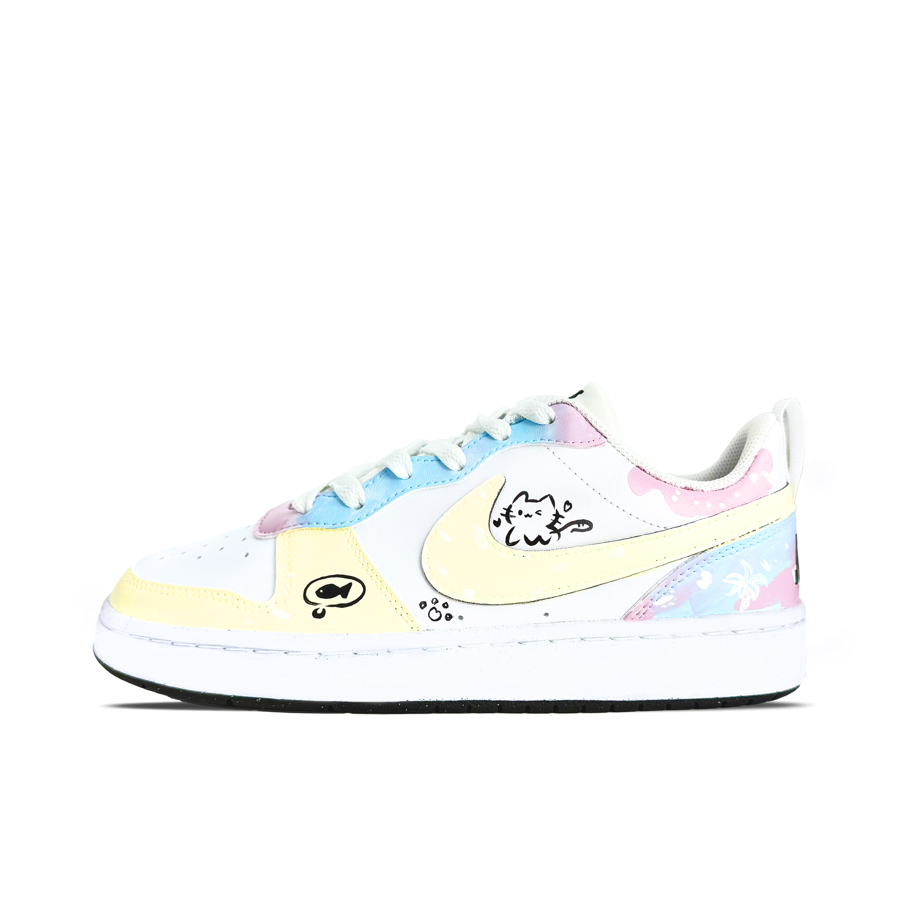 

Детские скейтерские кроссовки Court Borough для младших школьников Nike, фиолетовый/синий/желтый