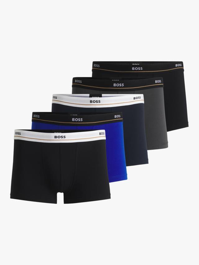 

Плавки с эластичным хлопчатобумажным поясом с логотипом HUGO BOSS, разноцветный