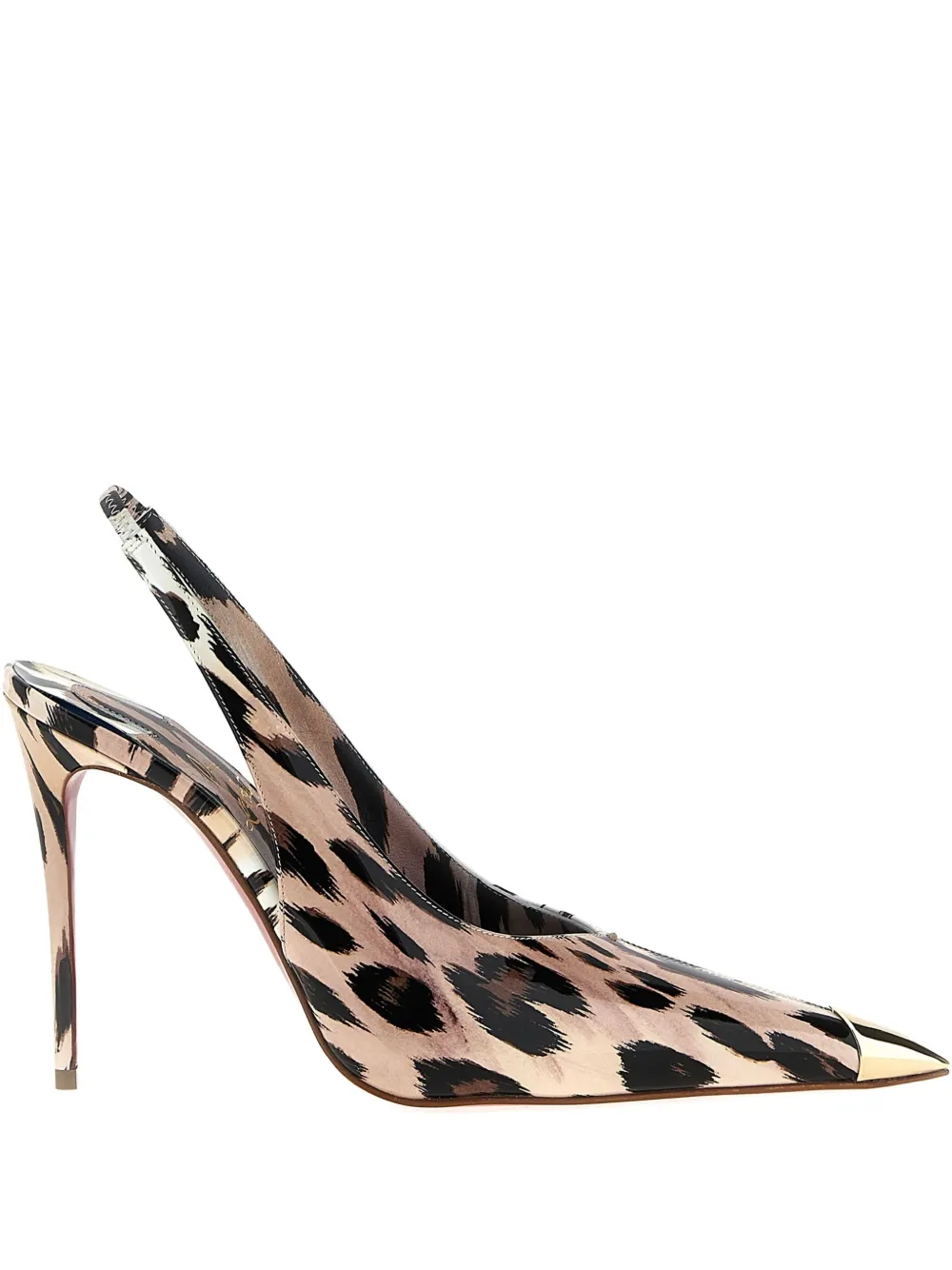 Туфли Katissima с леопардовым принтом 100 мм Christian Louboutin, нейтральный