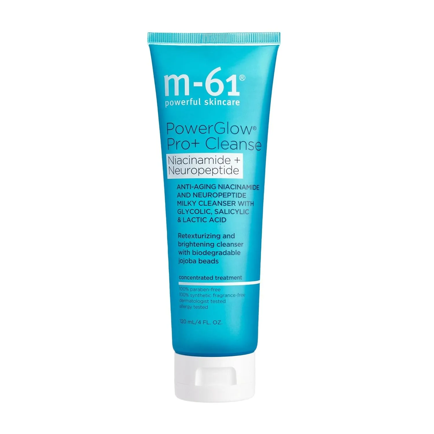 Скраб M-61 — PowerGlow Pro+ Cleanse - глубоко очищающий для лица, комплекс AHAs и BHAs, молочная, 118 мл