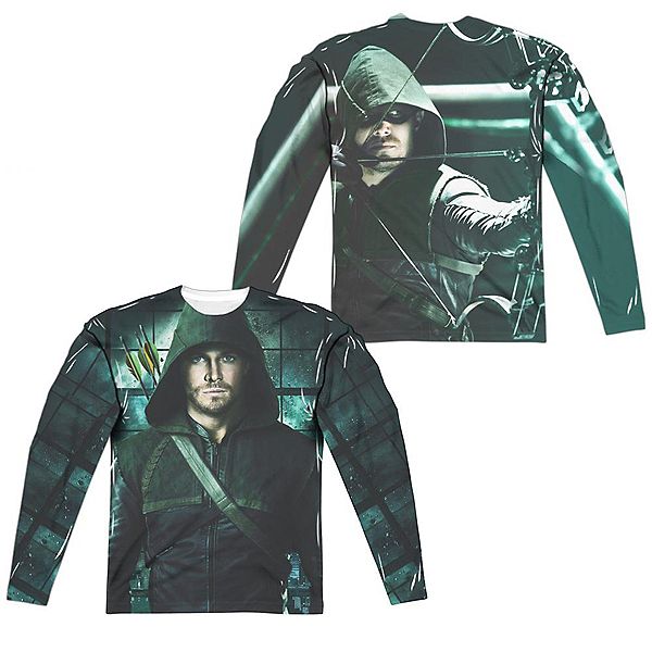 

Длинный рукав с двусторонним принтом Arrow, взрослая поли-футболка Licensed Character