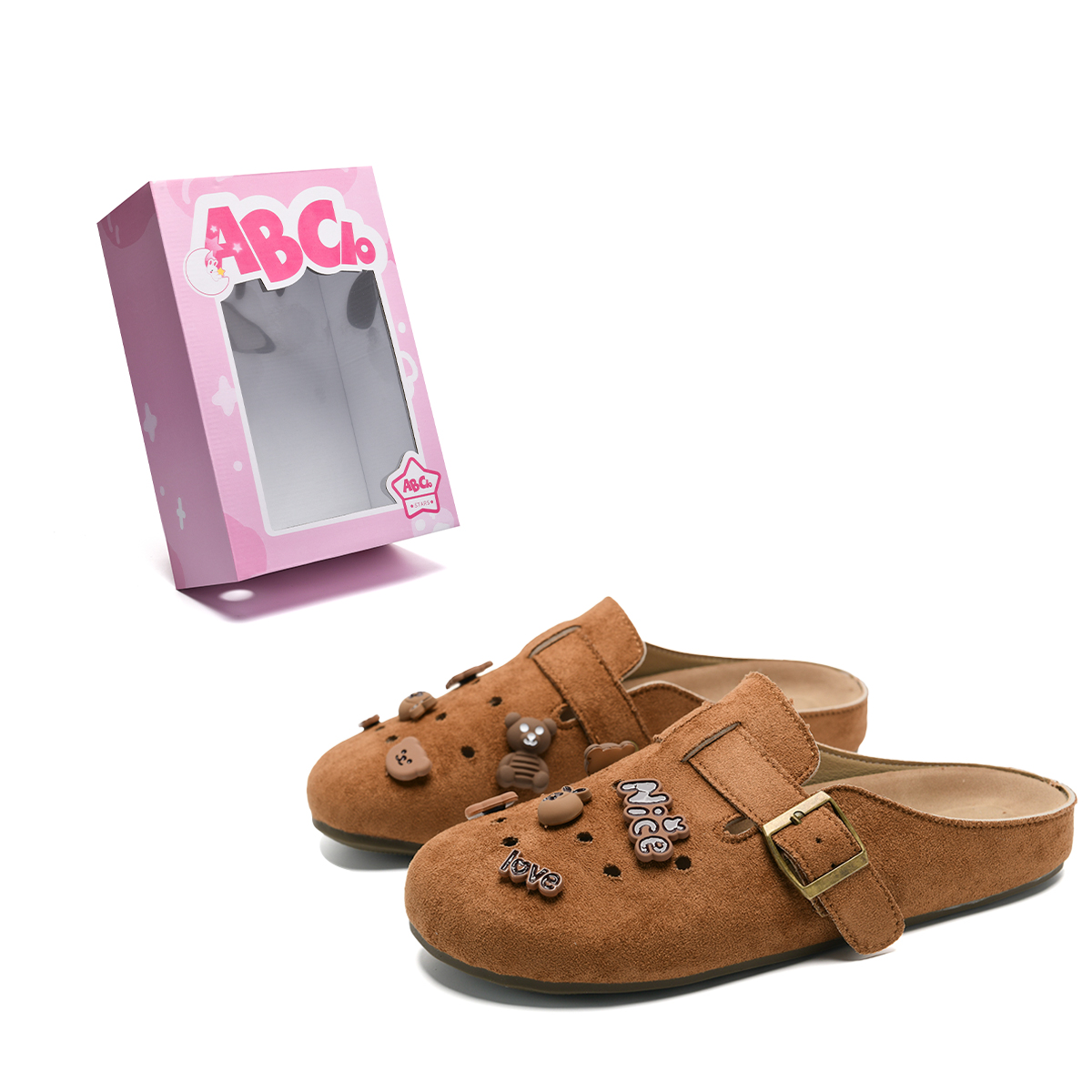 

ABCIO Антискользящие тапочки с закрытым носком, устойчивые к запахам, унисекс, коричневые, цвет Brown