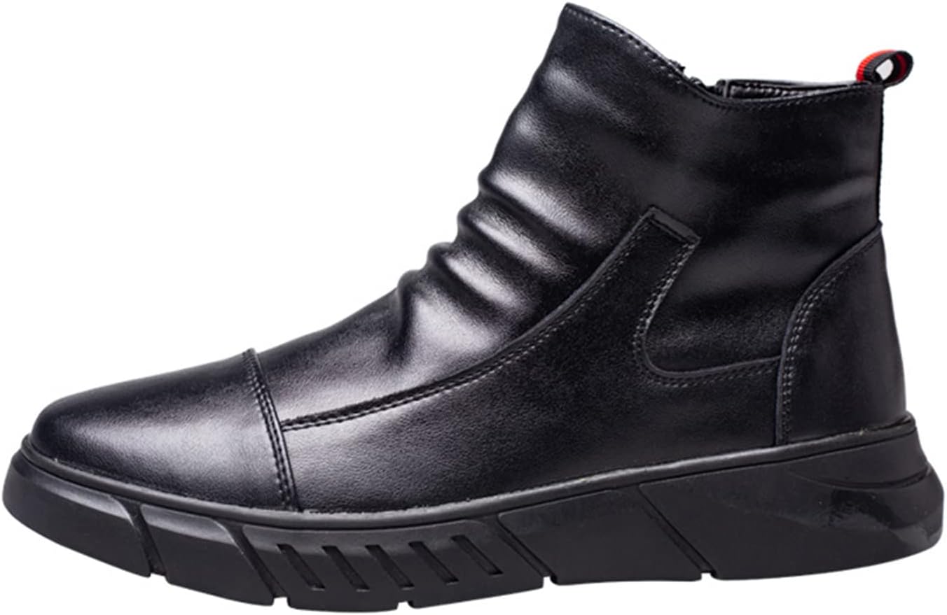 

Мужские водонепроницаемые ботинки Micoklinlin с стальным носком, из микрофибры и кожи, с молнией, безопасная обувь для промышленной работы, дышащие кроссовки, черный