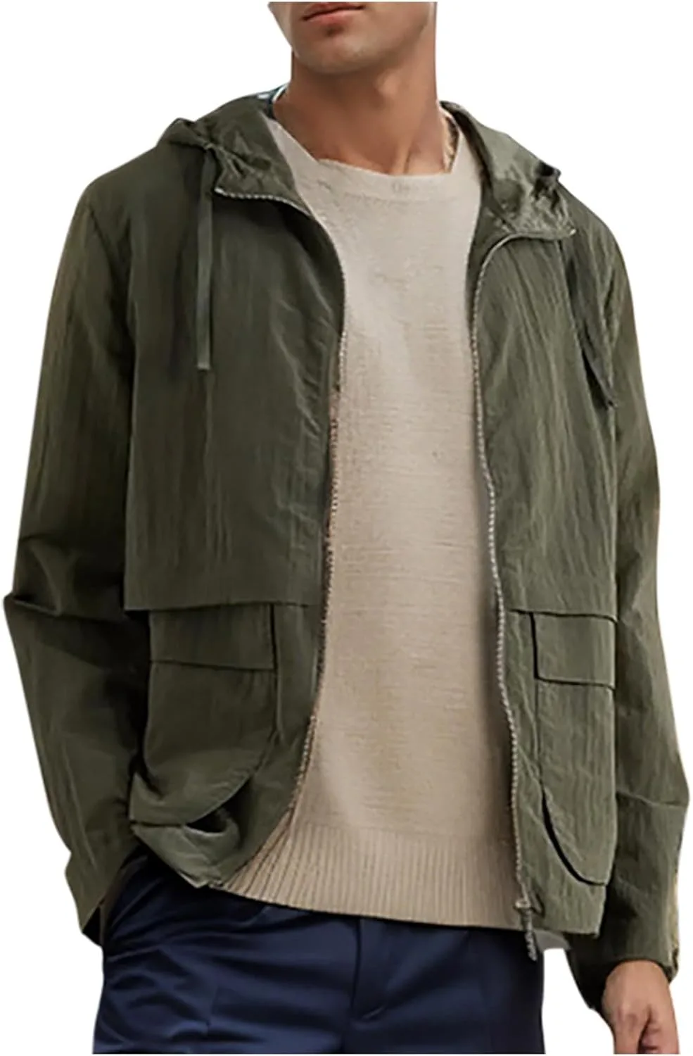 

Мужская толстовка с капюшоном на молнии Lightweight Big and Tall