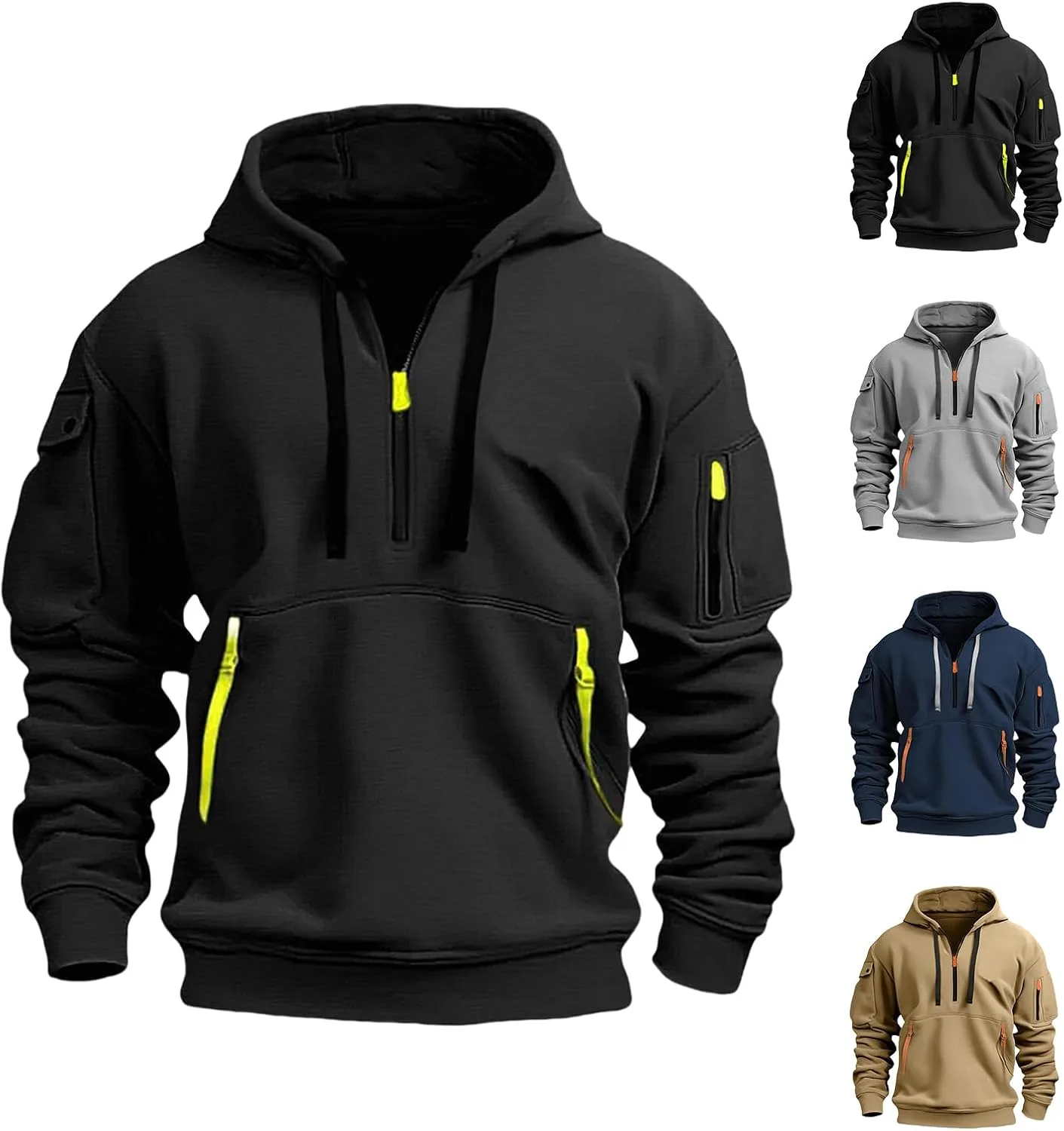 

Мужской 1/4 Zip пуловер с капюшоном Thatrich