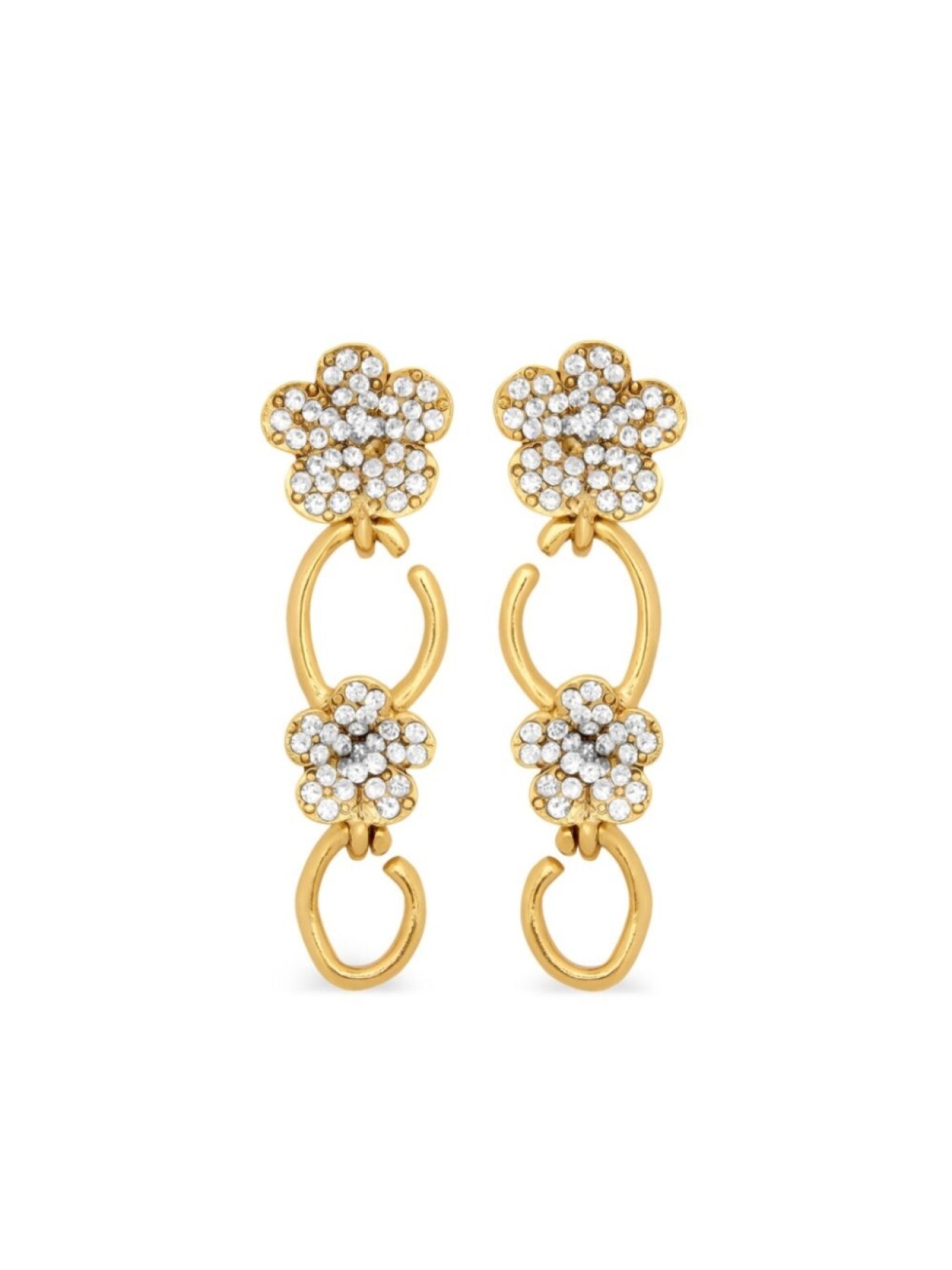 

Серьги-подвески Crystal Flower O Oscar de la Renta, золотой