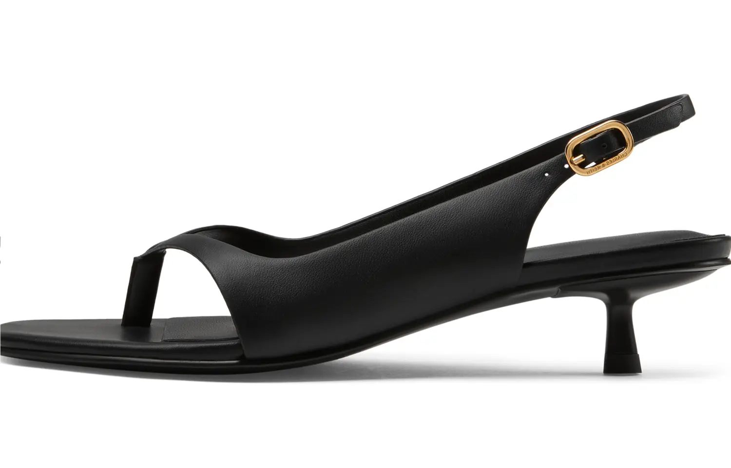 CHARLES&KEITH Маленькие сандалии CK One на ремешке 4 см женские черные, цвет Black