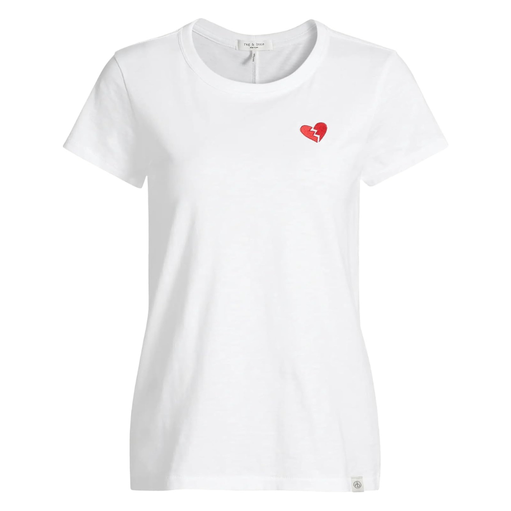 

Rag & bone Женская футболка The Broken Heart с коротким рукавом, белый