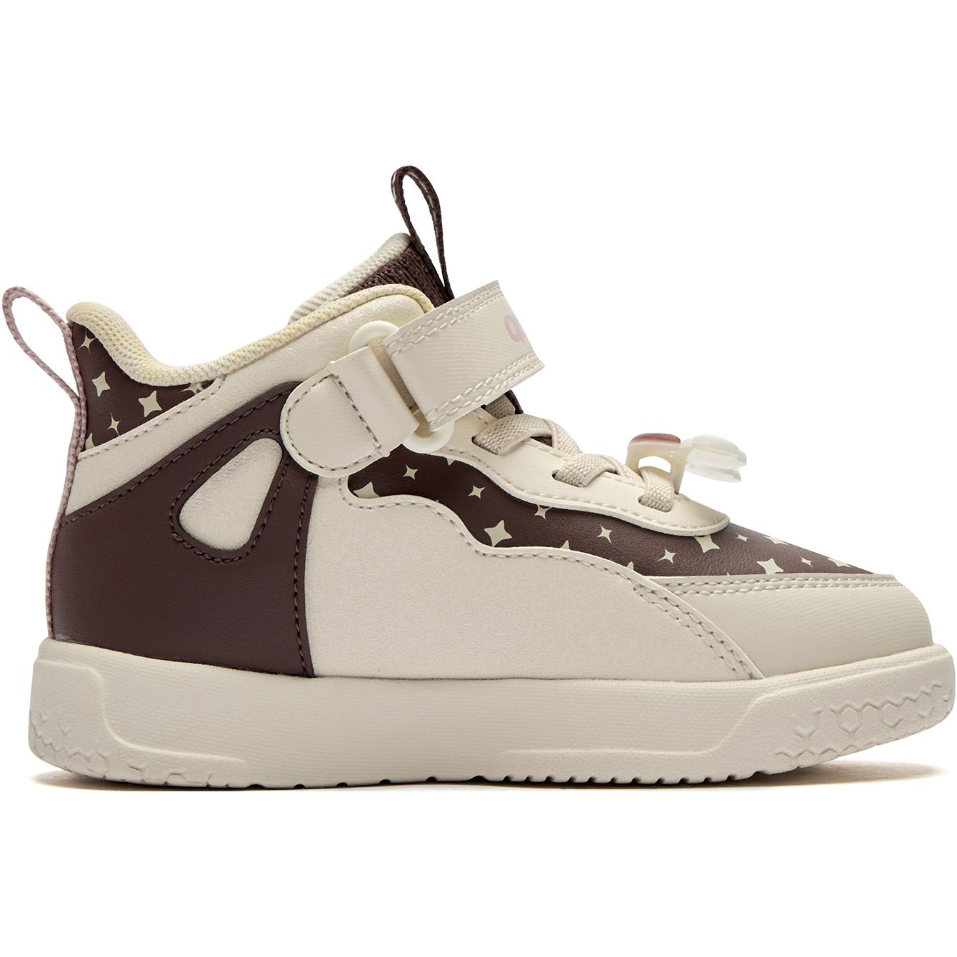 QIAODAN Нескользящие устойчивые к истиранию мид-топ обувь для малышей beige brown для младенцев и малышей — фото 3