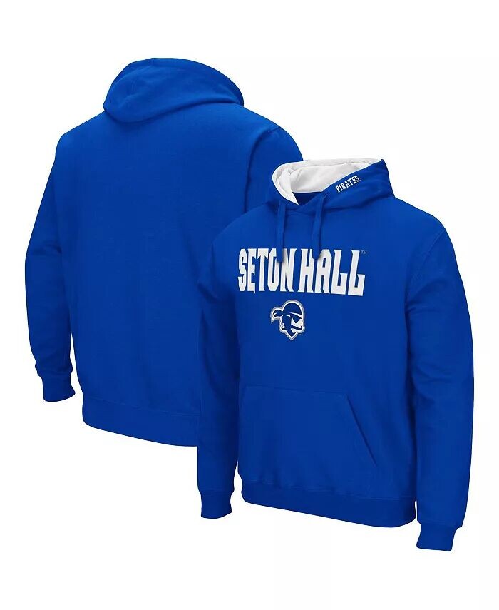 

Мужской пуловер с капюшоном Seton Hall Pirates Arch и Logo Colosseum, серый