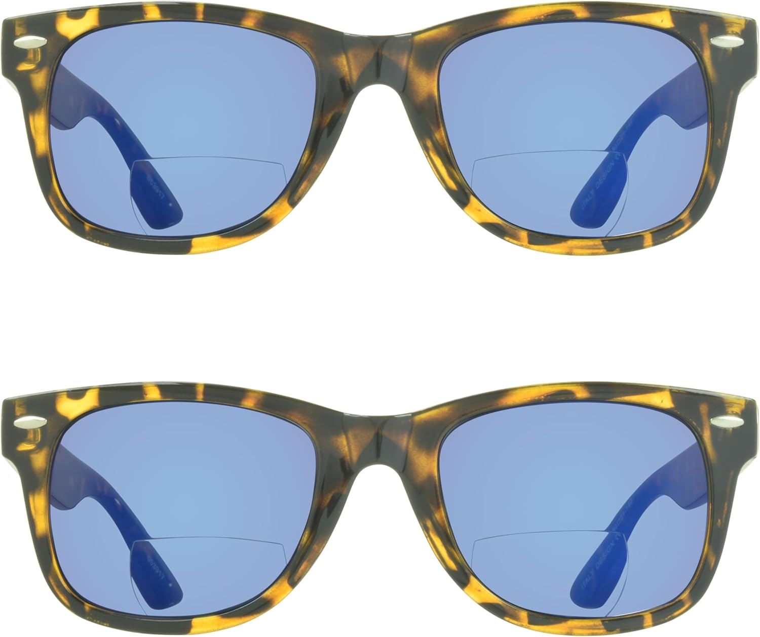 

Солнцезащитные очки-клипсы proSPORT BIFOCAL в роговой оправе с синими зеркальными линзами, для мужчин и женщин, для активного отдыха на природе, с диоптриями от +100 до +400, 2 Pairs of Glossy Tortoise Shell Brown