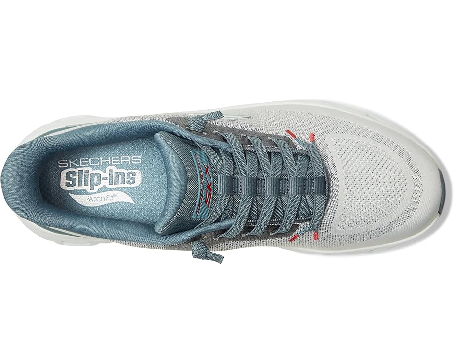 Мужские кроссовки SKECHERS Arch Fit Glide-Step Pro Hands Free Slip-In, Light Gray/Blue — фото 2