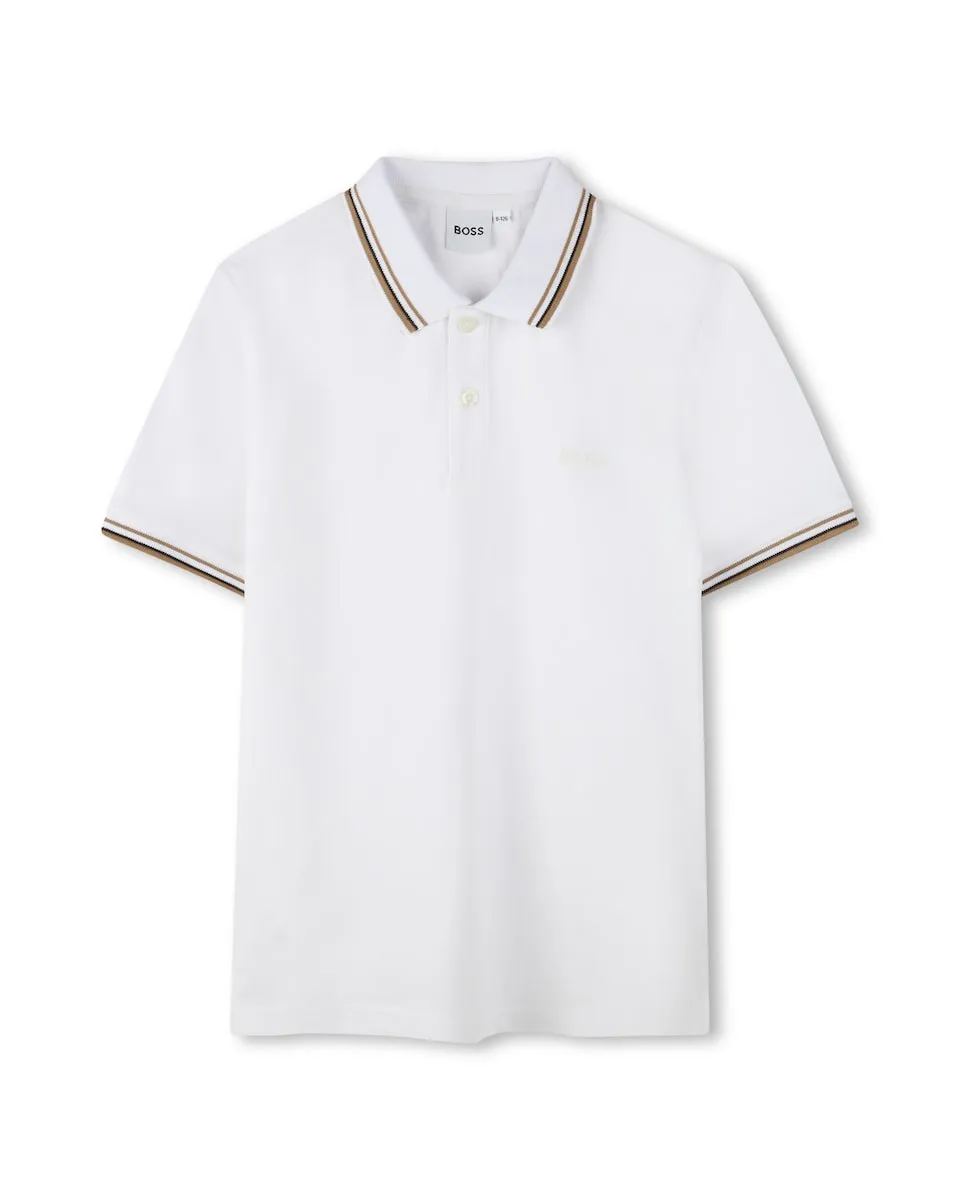 

Детская футболка с коротким рукавом BOSS Kidswear, белый