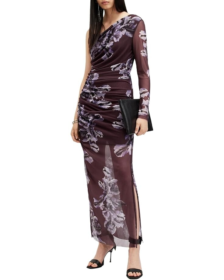 Платье AllSaints Eris Dress, цвет Monica Oxblood Red — фото 4
