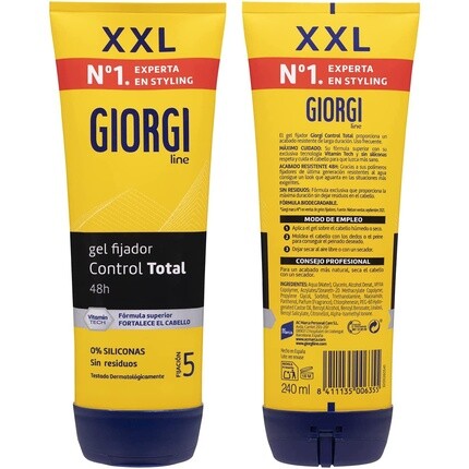 Водостойкий гель для волос Giorgi Line Total Control, 48 часов, 240 мл, размер 5, Ac Marca Personal Care — фото 3
