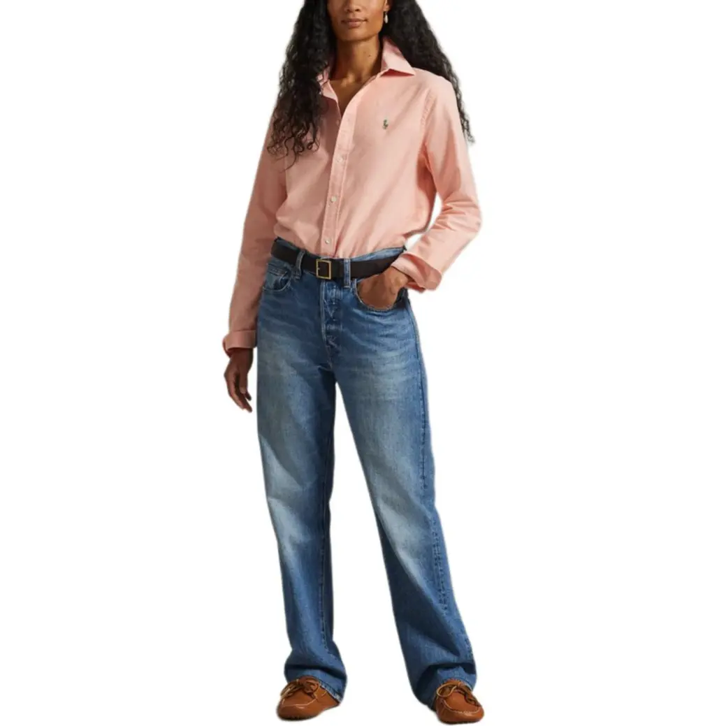 Женская рубашка Polo Ralph Lauren, peach — фото 3