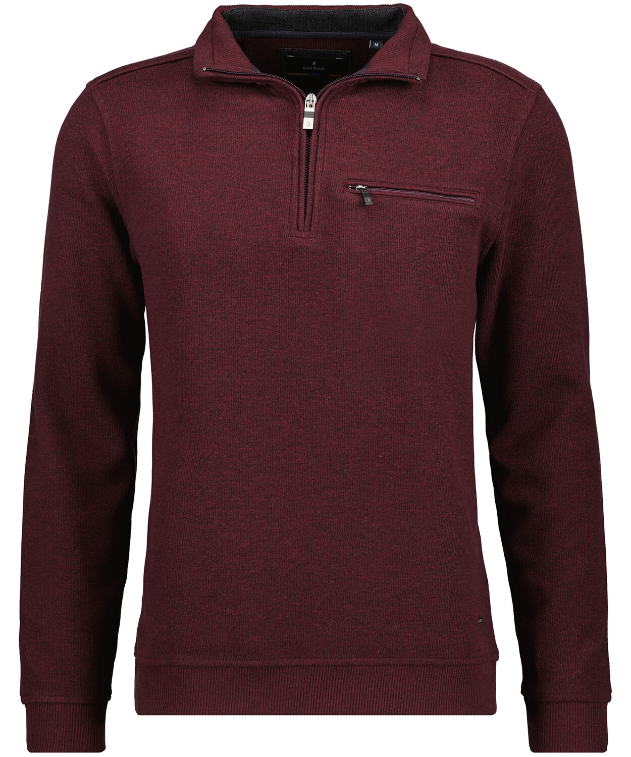 

Пуловер Ragman Sweatshirt mit Stehkragen und Zip, цвет Barolo