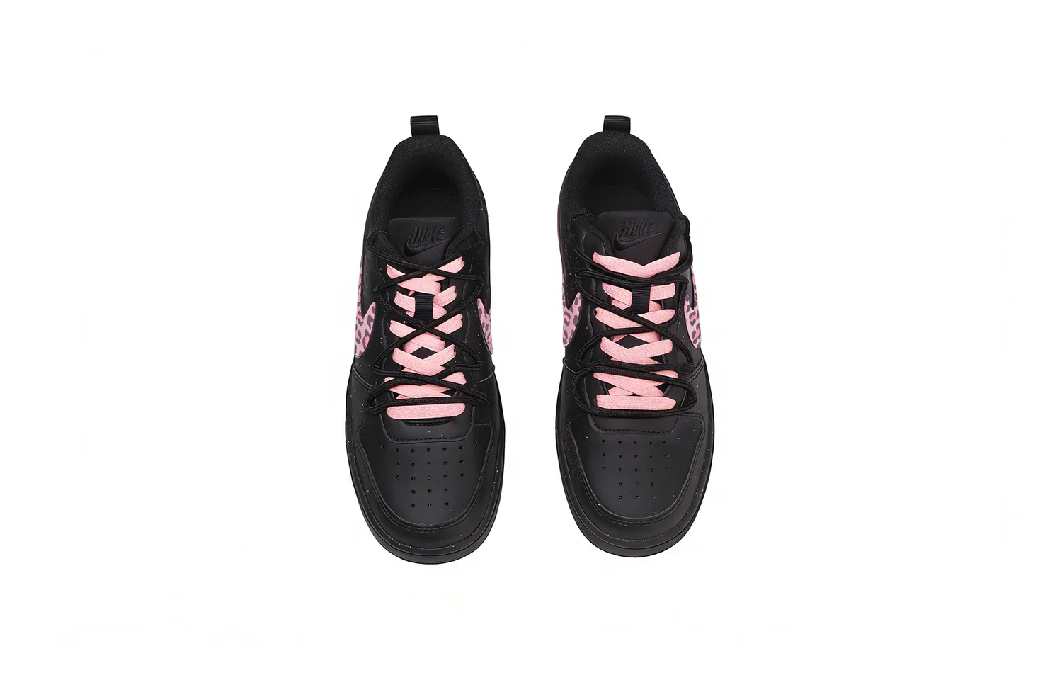 Кроссовки Court Borough Leather Low Top Skateboard Shoes Black Pink Nike — фото 4