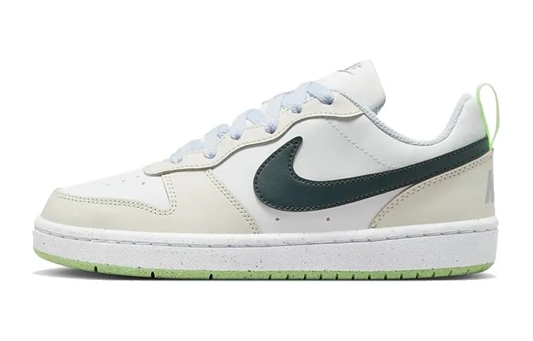 Nike Кроссовки для скейтбординга Court Borough Leather Slip Resistant Abrasion Resistant Low top Kids' White