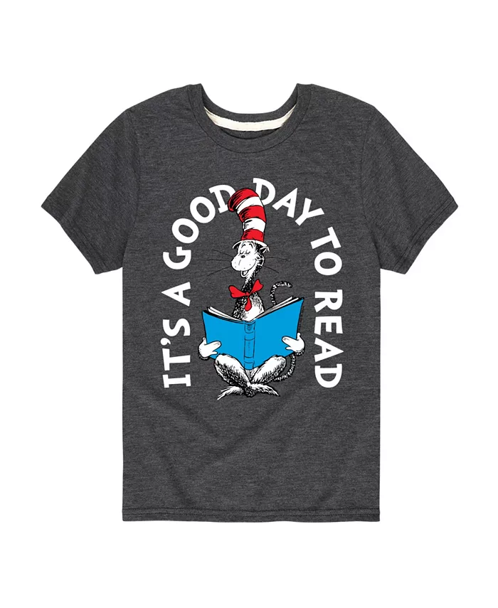 

Футболка с принтом "Big Boys It's a Good Day to Read" Dr. Seuss, серый