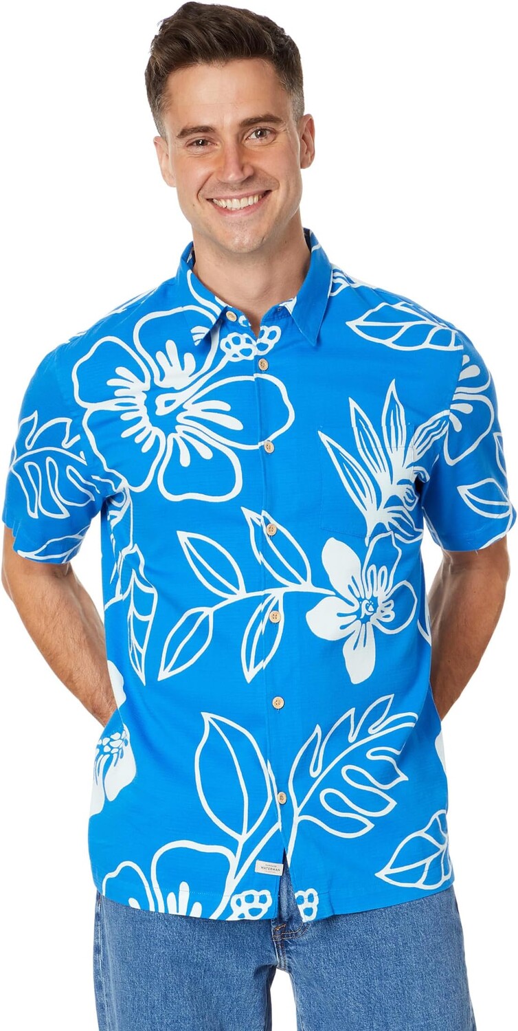 

Рубашка Quiksilver Waterman Cruise Town Short Sleeve Woven, цвет Directoire Blue Cruise Town