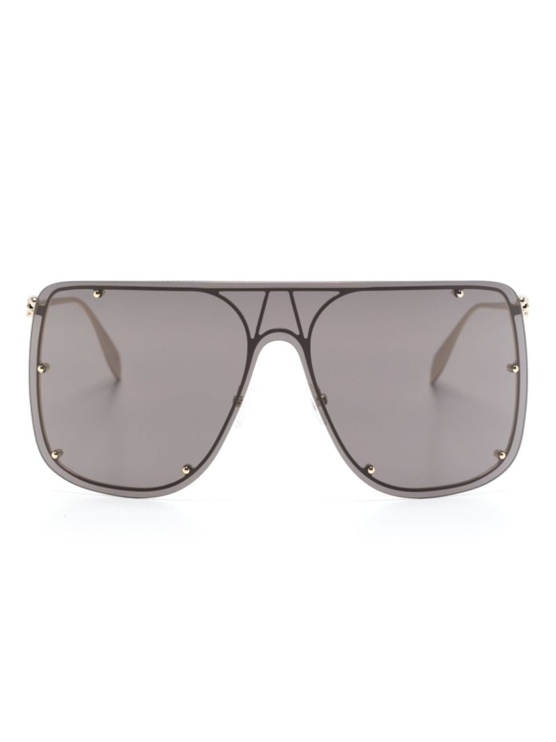 

Alexander McQueen Eyewear солнцезащитные очки-пилоты с заклепками, черный