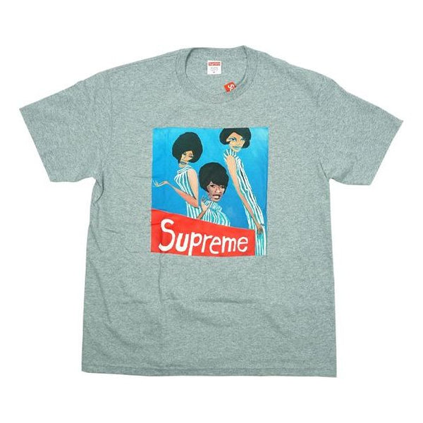 

Футболка fw18 group tee heather grey printing short sleeve gray Supreme, серый